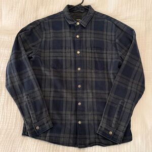 Vuori Blue and Gray Checkered Button Down Shirt